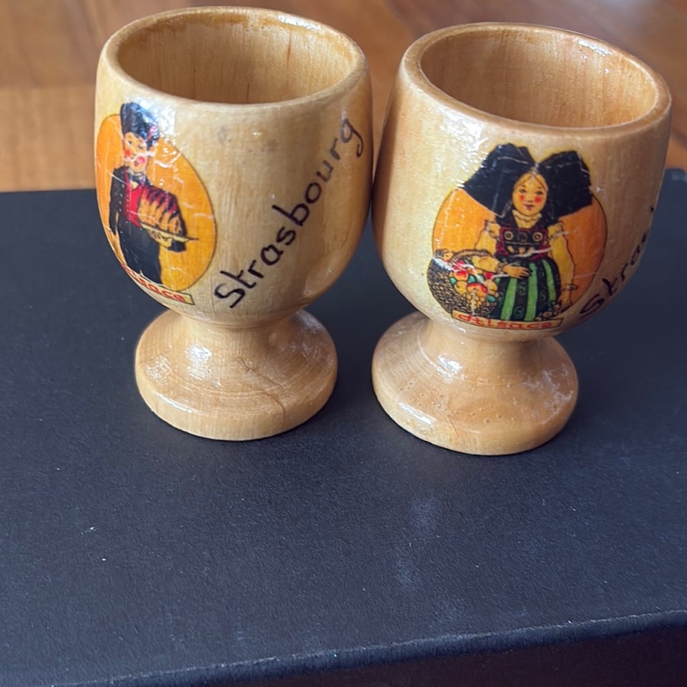 Strasbourg Wooden Egg Cups - Brown